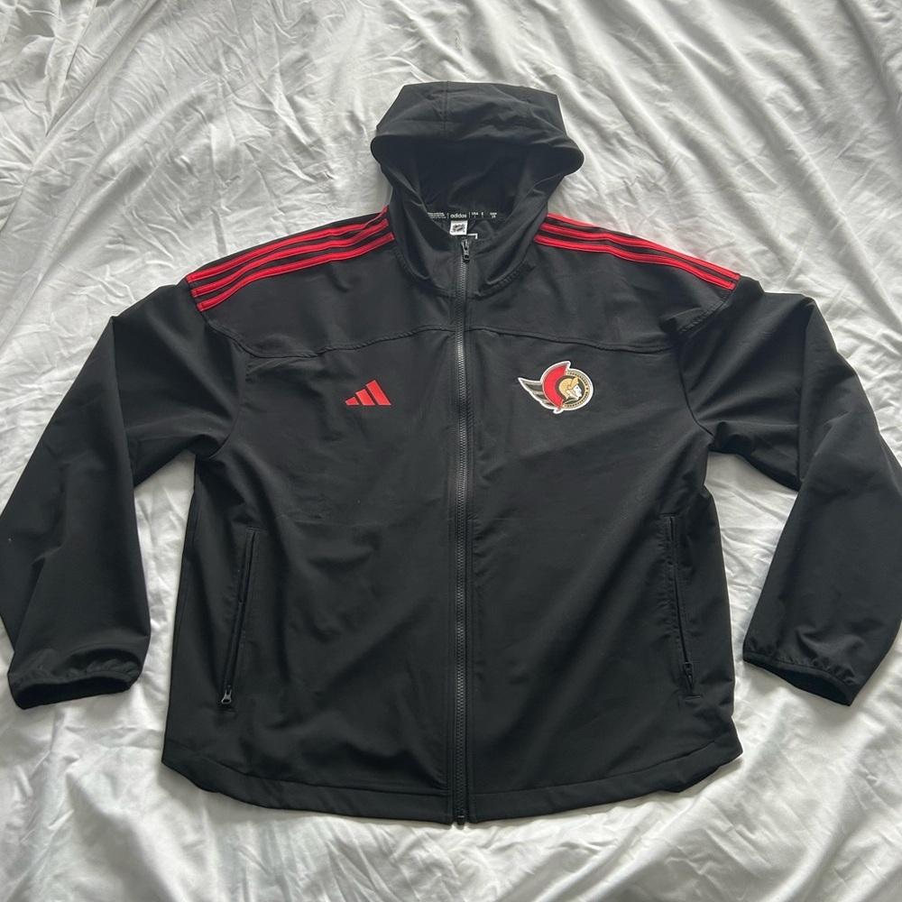 NWOT Adidas/ Senators Spring Hooded Jacket